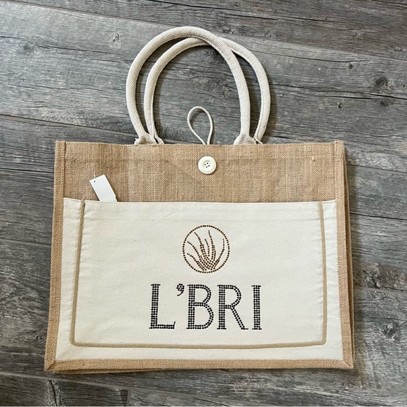 NWT L’BRI Canvas Market Tote - Picture 2 of 4